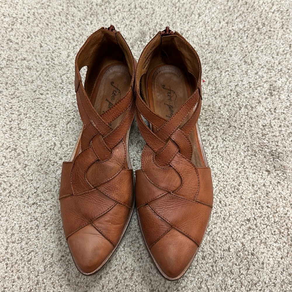 Free People Wanderlust Braided T Strap Flat